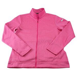 Nike Women's Pink Full-Zip Long Sleeve Top